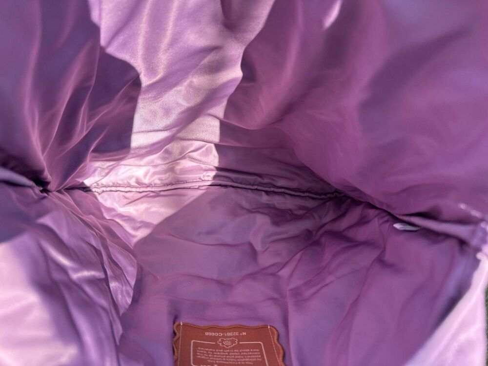 Coach Coachtopia Loop Flat Tote with Cloud Quilting Purple Violet Orchid C0668 - Picture 7 of 8